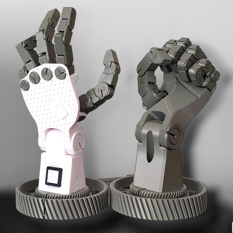 Poseable Robot Hand (Left Hand) (PLA)