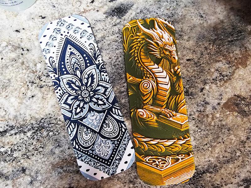 Dragon Bookmark - Hueforge - 4 colors