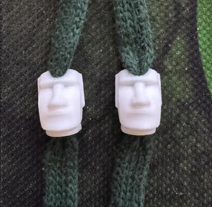 Moai Head Drawstring beads for Hoodies   