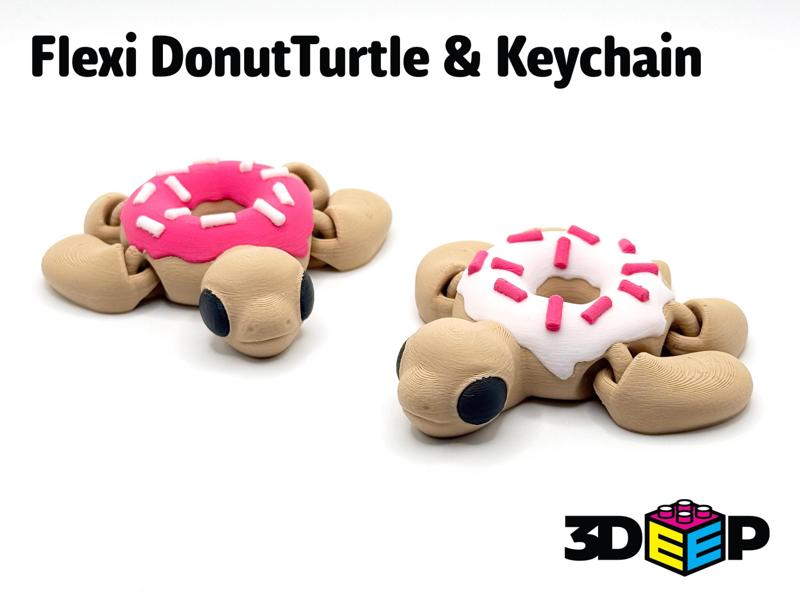 Flexi Donut Turtle & Keychain - No Supports