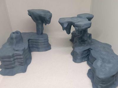 Miniature Cave Terrain Set - DnD Dungeon RPG