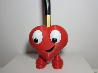 Heart Pencil Topper and Stand - AMS Optional