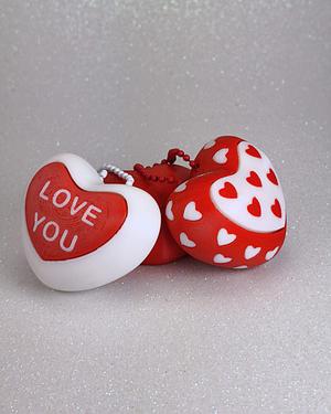 Valentine's Day Collection Fidget Clicker Heart Keychain