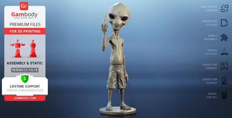 Paul the Alien 3D Printing Figurine | Assembly
