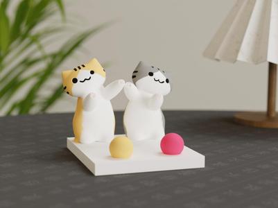 Whimsical Cat Phone Stand