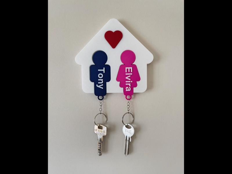 Couples' Personalized Key Hanger