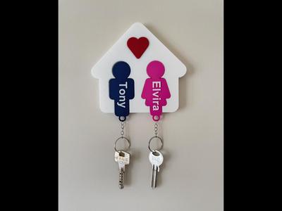 Couples' Personalized Key Hanger