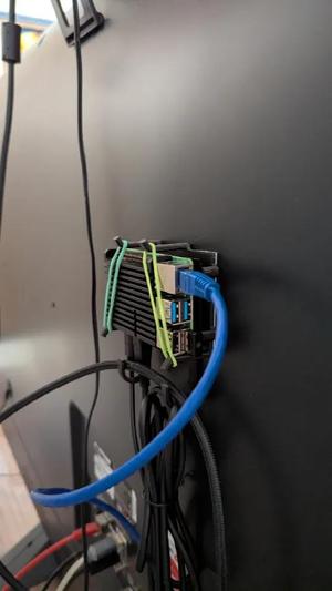 Hidden Raspberry Pi 4 TV Mount with Hooks   