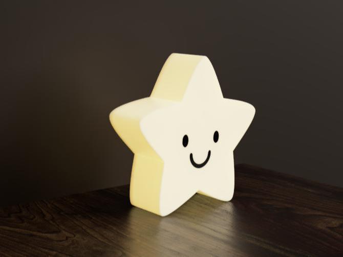 Smiling star lamp.