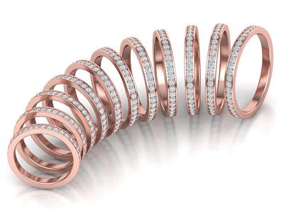 Eternity Diamond Wedding band 3d model