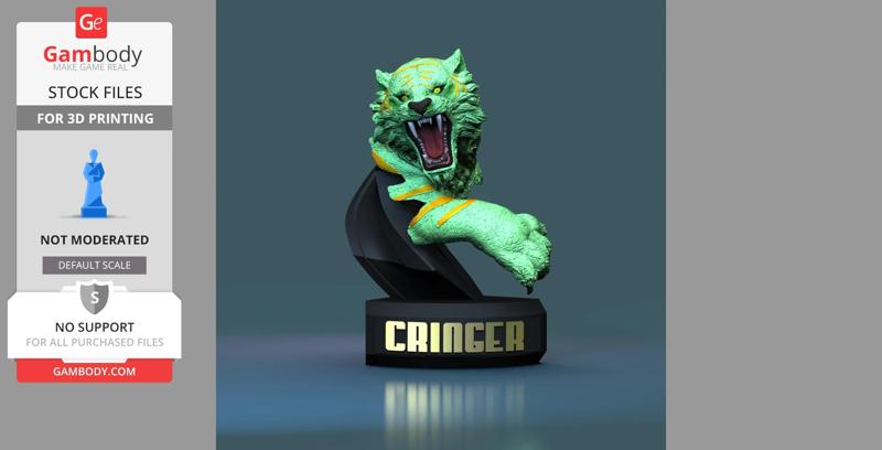 Cringer Battle Cat MOTU He Man STL files 3D printing collectibles fanarts by CG Pyro