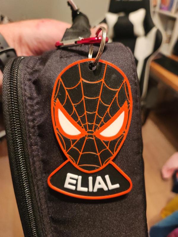 Spiderman Name Tag