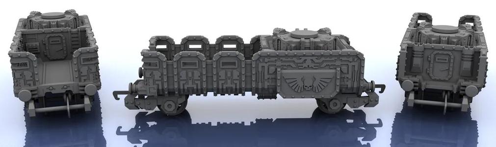 OO Train - Warhammer Style Troop Platform v3 L   