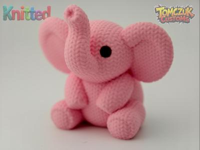 KNITTED ELEPHANT – CUTE PRINT-IN-PLACE PLUSH!