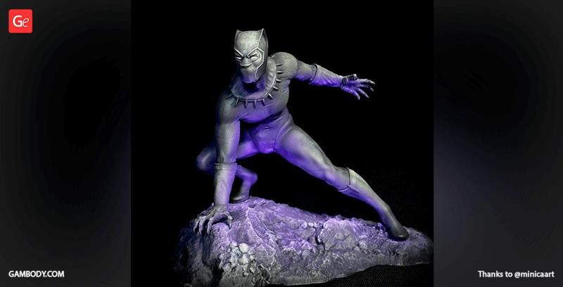 Black Panther 3D Printing Figurine | Assembly