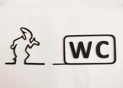WC door hanger from "La Linea" Balum Balum.   