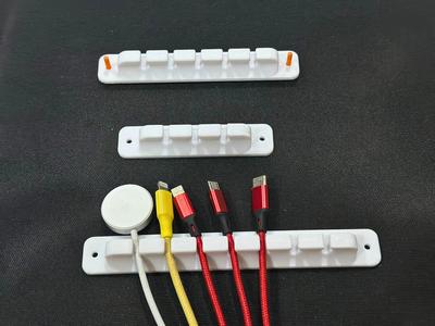 Desktop Cable Holder - Adhesive or Screw Mount