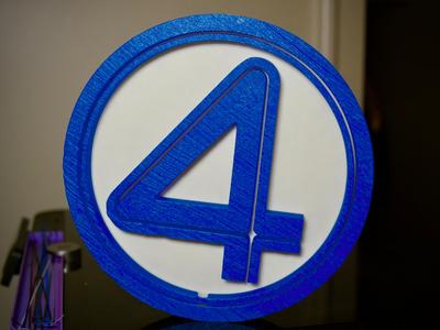Fantastic Four First steps logo wood optic 