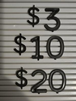 Letterboard Dollar Sign $$$$