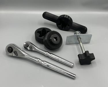 Brake Caliper Piston Compressor 3/8 and 1/2 inch Ratchet Attachment