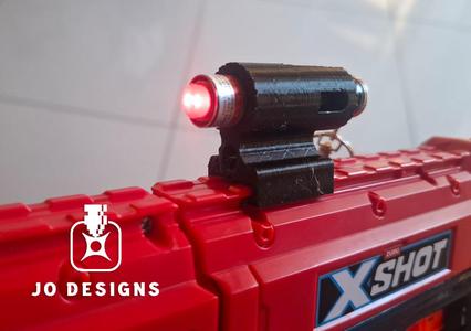 Nerf Rail-Mounted Laser Pointer Holder – Twist-Lock Activation