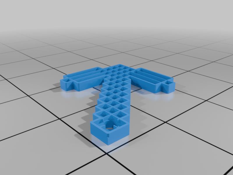 Minecraft Textured Pickaxe Keychain