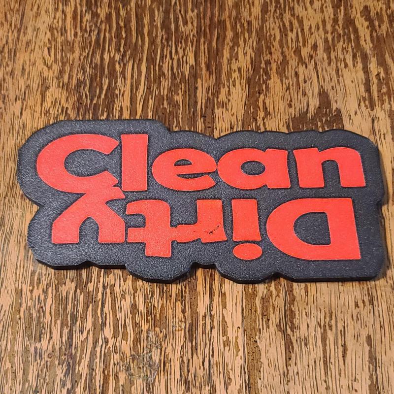 Dishwasher sign magnetic