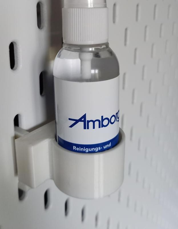 Bottle Holder for Pegboards (e.g. IKEA Skadis or UPPSPEL)