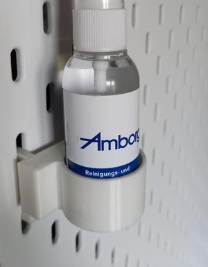 Bottle Holder for Pegboards (e.g. IKEA Skadis or UPPSPEL)