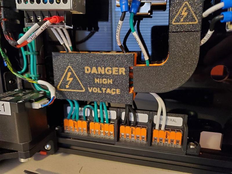 AC Caution Covers for "Remix of RyanDam's Cable Management Duct for Voron Printers" V3.0