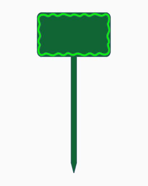 Squiggle Border Plant Label 4 Inch Pick.stl