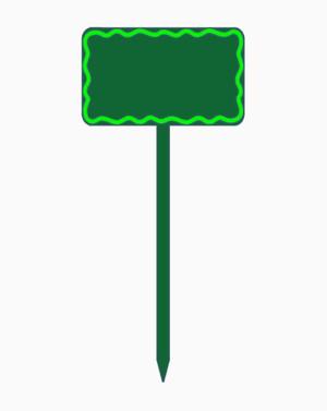Squiggle Border Plant Label 4 Inch Pick.stl
