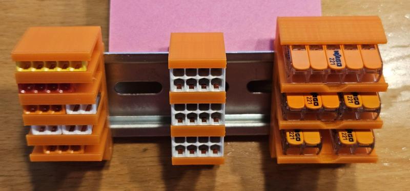 Wago 221 / 2273 Hutschienen Halter ( Wago 221 / 2273 Din Rail Mount )