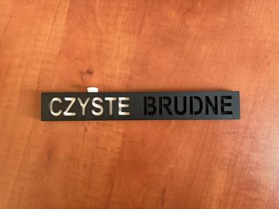 Simple dishwasher Dirty/Clean sign [POLISH]