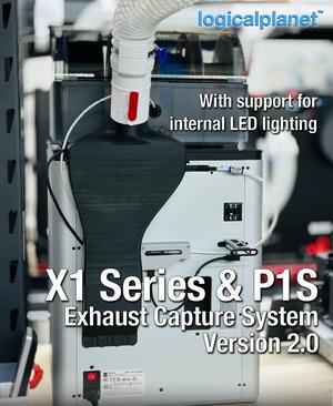 BambuLab X1 Series and P1S Exhaust Capture System (with LED support) ECS2