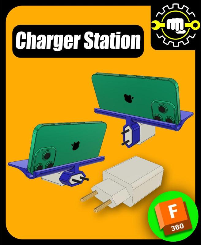 Smartphone Stand Charger + Ebook Technical Drawing
