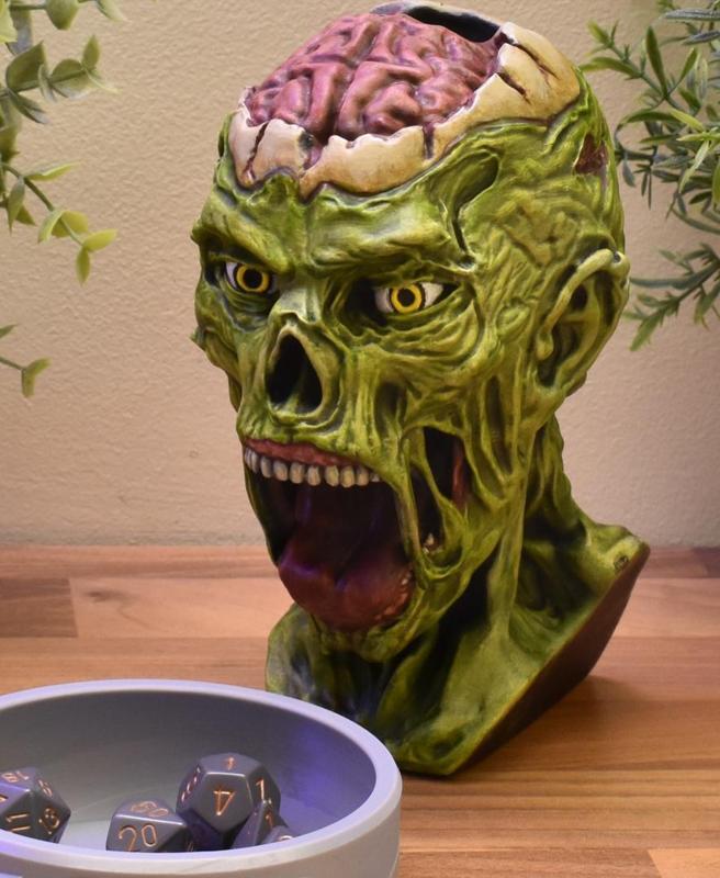 Dice Tower Zombie Head (Resin & FDM / presupported & Support free)