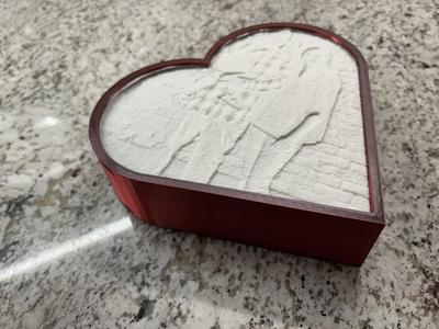 Tow sided Heart Lithophane Frame