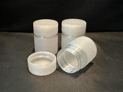 Small Durable PETG Threaded Storage Jar