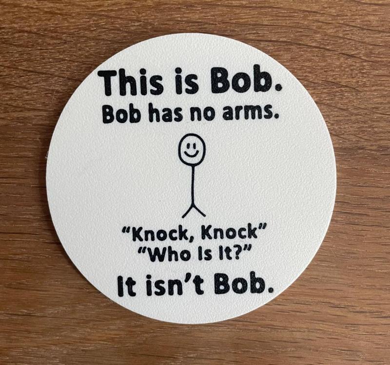 Funny Coaster / knock knock / Coffee Holder