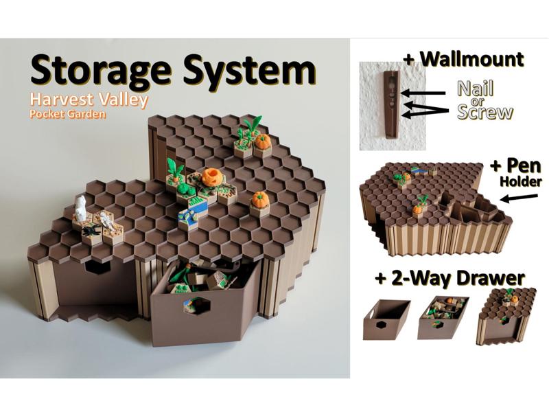 Storage System - Drawer + Wall Mount + Pen module