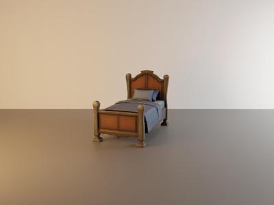 Wooden bed #2 - tabletop scatter terrain