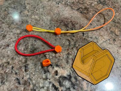 Shock cord / TPU / rubberband toggles (hex shape)