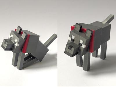 Articulated Minecraft Dog/Wolf - Print-in-Place 