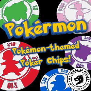 Pokérmon - Pokémon Poker Chip Set with Tray