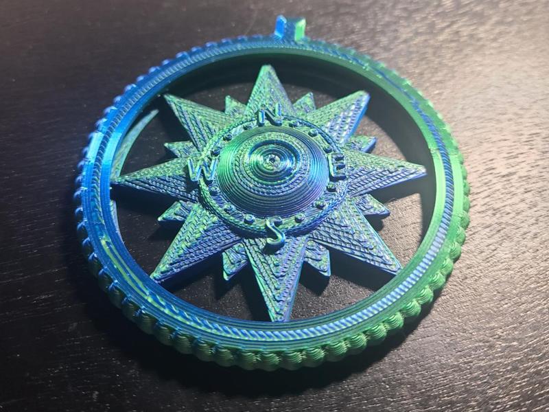 Compass Fidget Spinner Pendant