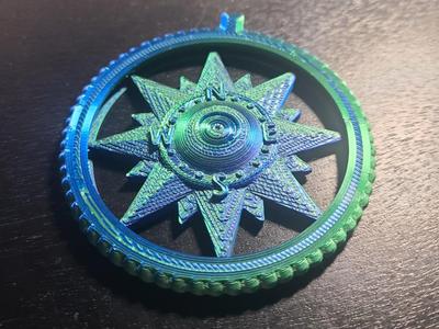 Compass Fidget Spinner Pendant