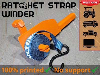 Ratchet Strap Winder L 1.0 - 100% printed parts!