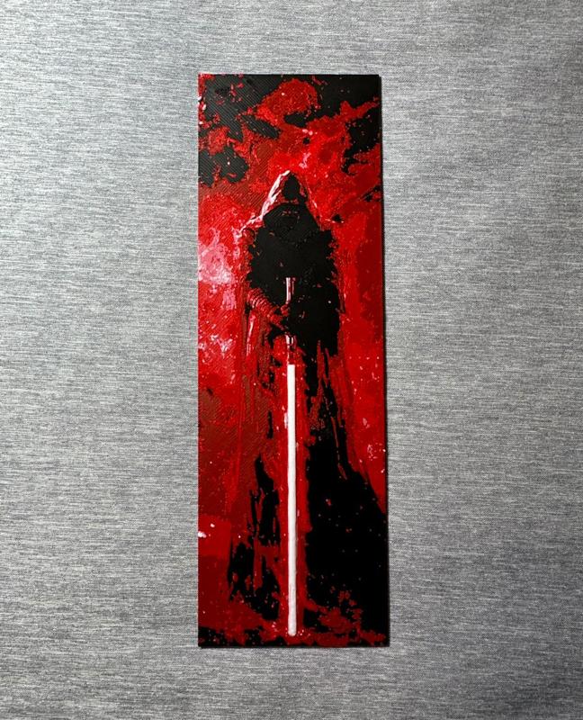 Sith Lord Red Lightsaber Hueforge Bookmark 2 sizes