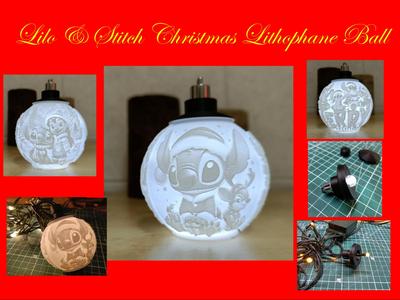 Lilo & Stitch Lithophane Christmas Ball